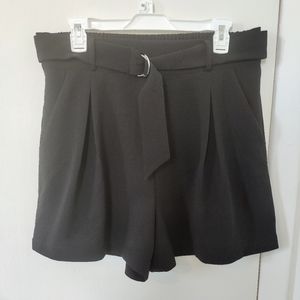Abound black shorts with belt